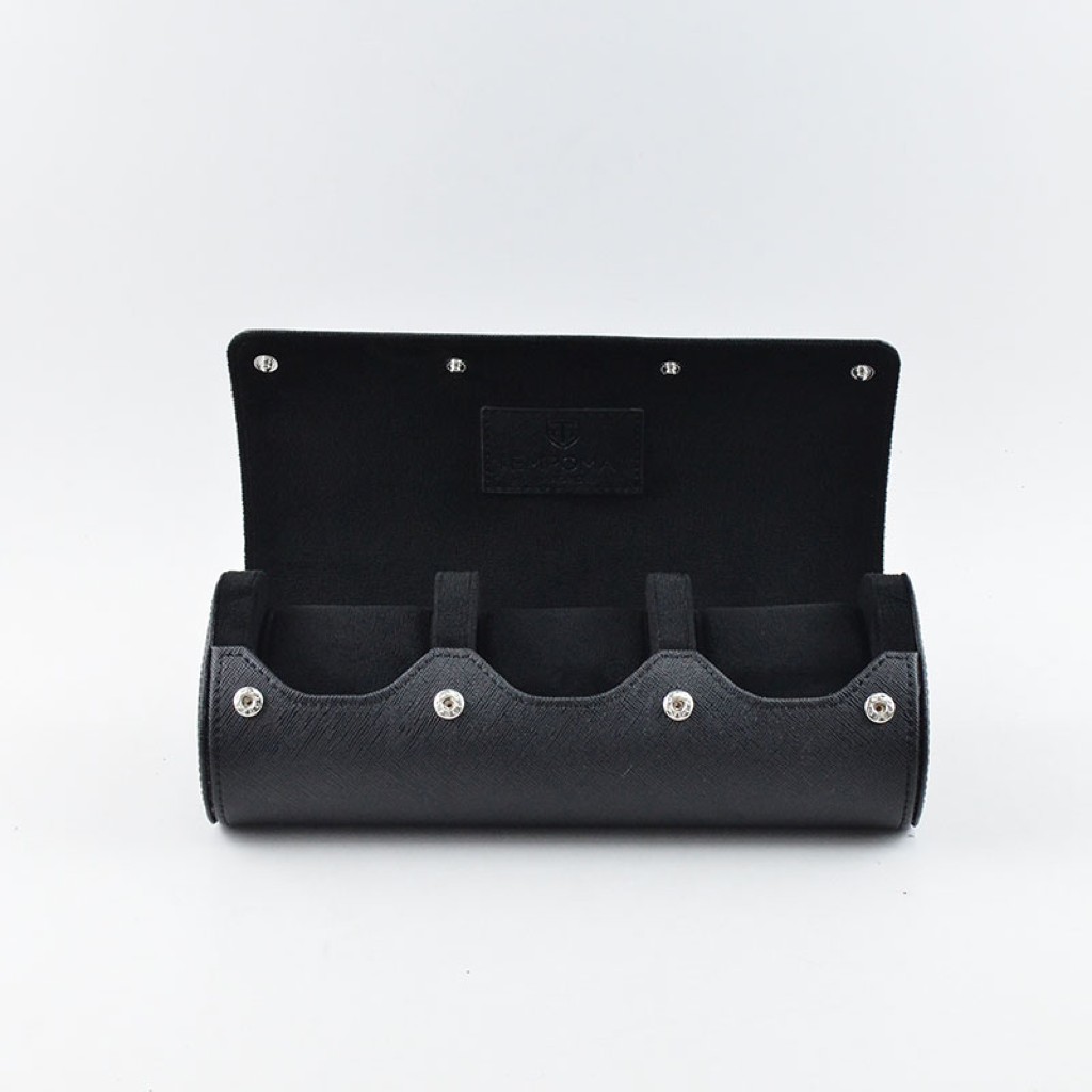 Tempomat Full Black Saffiano Leather Watchroll