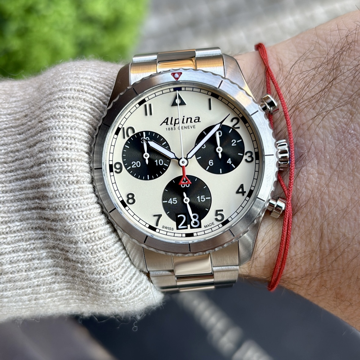 Alpina Startimer Pilot Chronograph Big Date Montre - AL-372WB4S26B