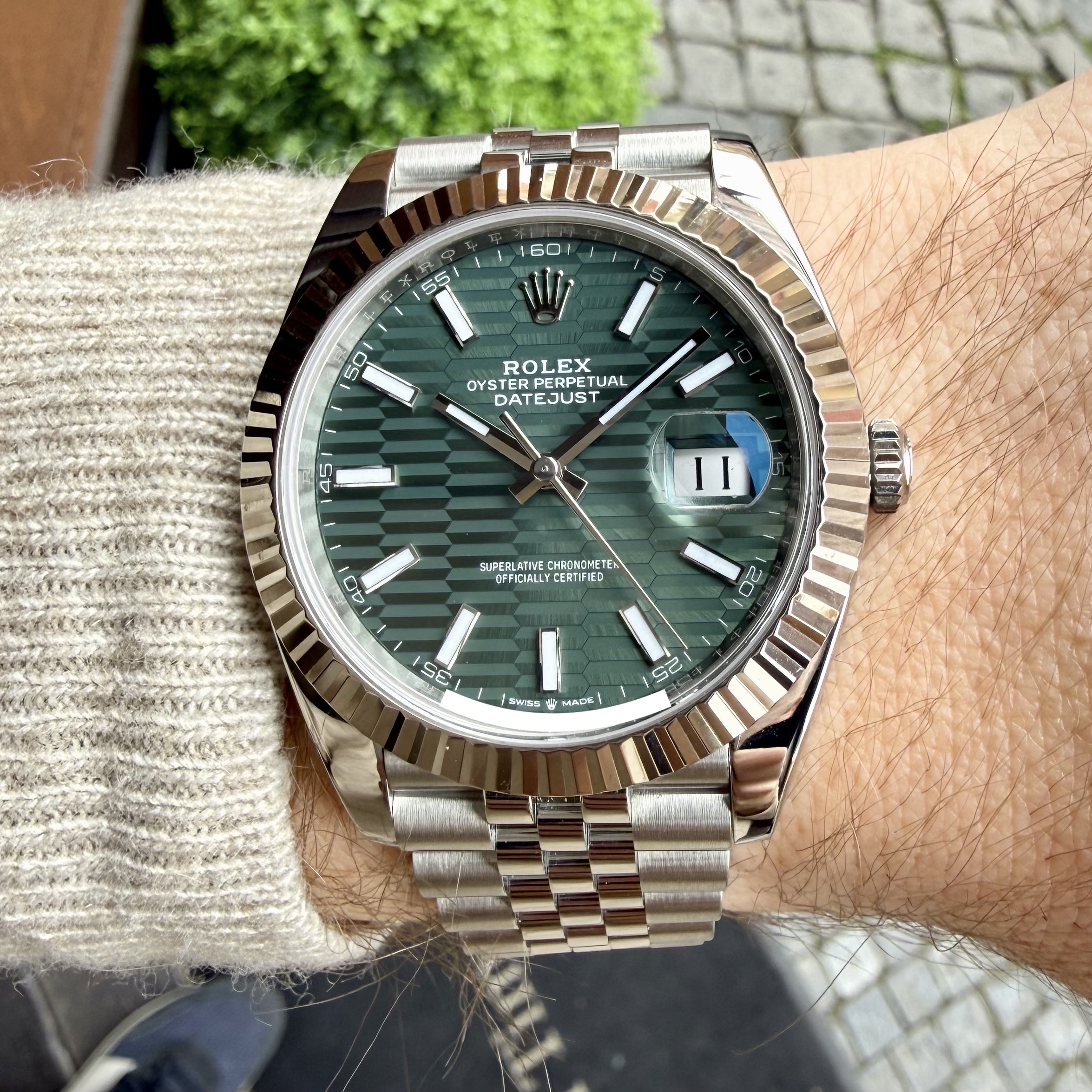 Rolex Datejust 41 Green Motif